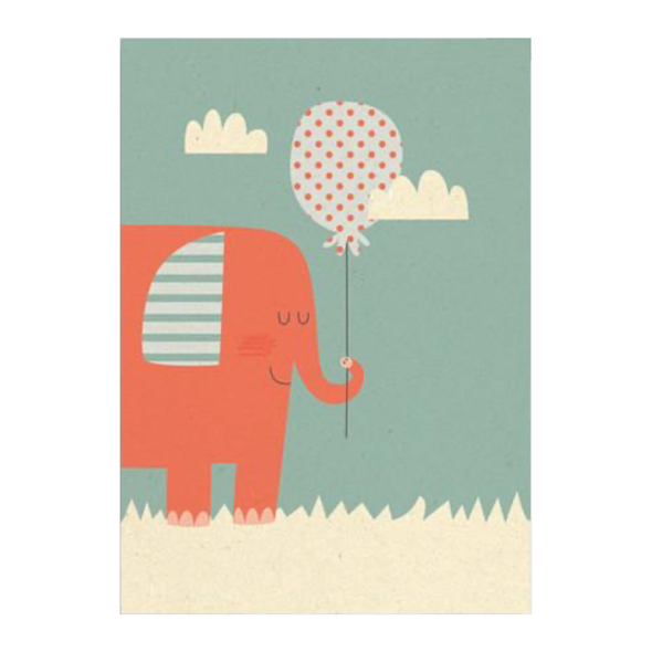 Paper & Cloth Elephant Postcard by 1973