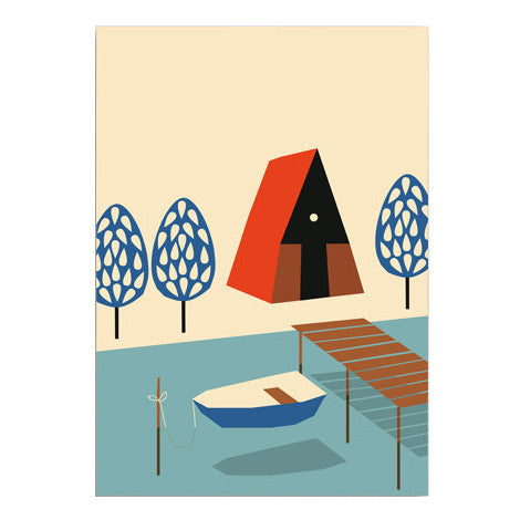 Anna Kövecses Lake Postcard by 1973