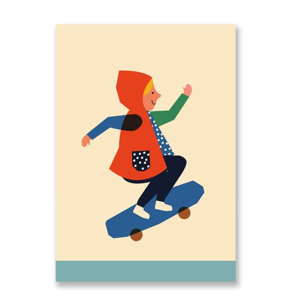 Anna Kövecses Skater Girl Postcard by 1973