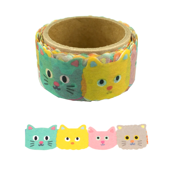 Cat Face 2 Katanuki Masking Tape by Aiueo