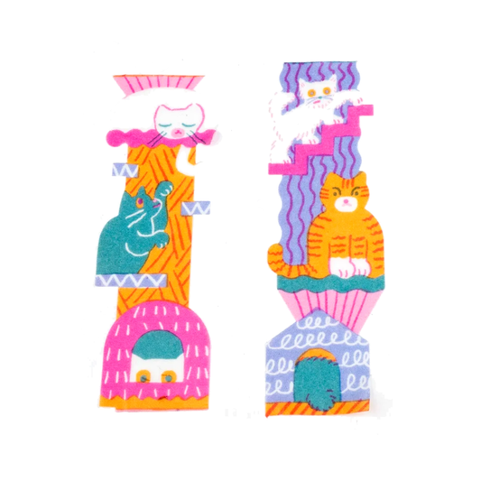 Cat Tower Katanuki Masking Tape by Aiueo