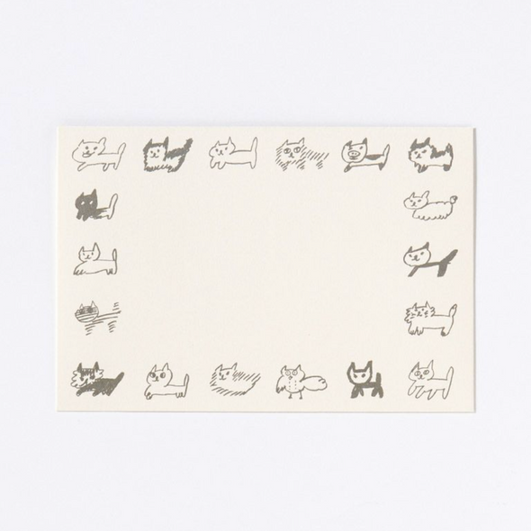 Neko Border Letter Set by Aiueo