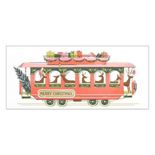 Christmas Trolley Card by Amy Heitman