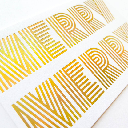 Merry Merry Card by Anemone Letterpress