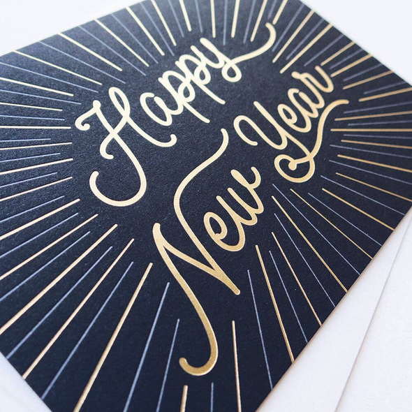 Tuxedo Happy New Year Card by Anemone Press