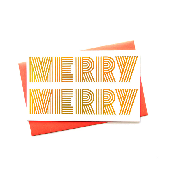 Merry Merry Card by Anemone Letterpress