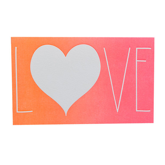 Ombre Love Card by Anemone Letterpress