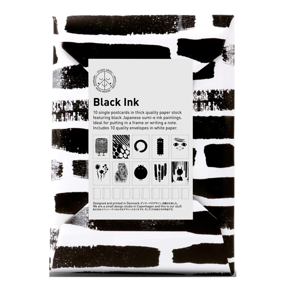 Black and Ivory Postcard Paper