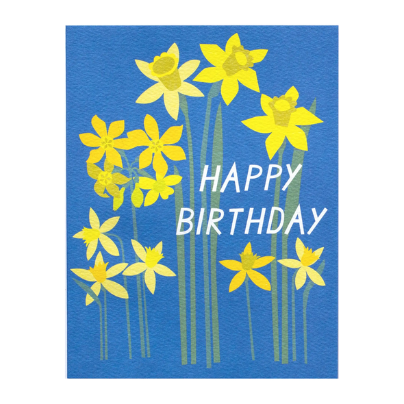 Cheery Daffodil Birthday Card by Banquet Workshop