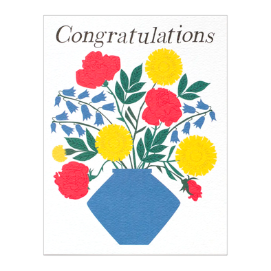 Vase of Flowers Congrats Card by Banquet Workshop