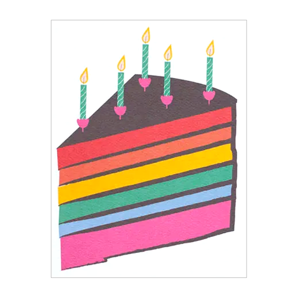 Rainbow Birthday Cake Card by Banquet Workshop