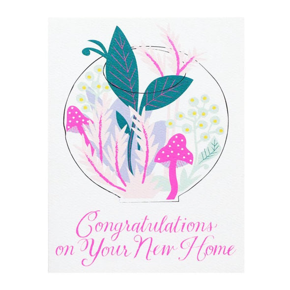 Terrarium Congratulations on Your New Home Card by Banquet Workshop