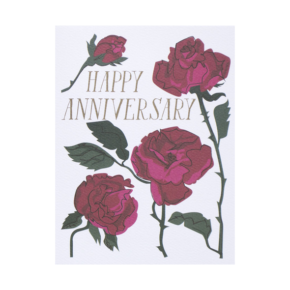Happy Anniversary Rose Card by Banquet Workshop