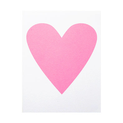 Baby Pink Heart Note Card by Banquet Workshop