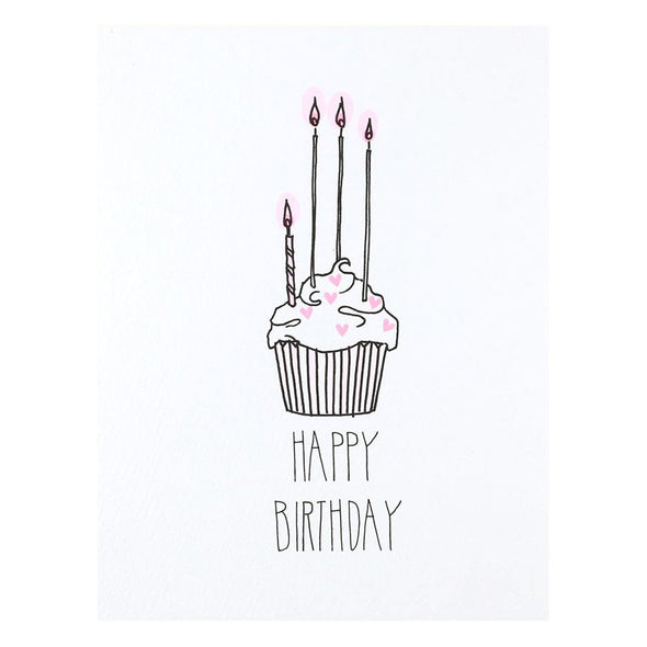 Heart Sprinkle Birthday Cupcake Card by Hartland