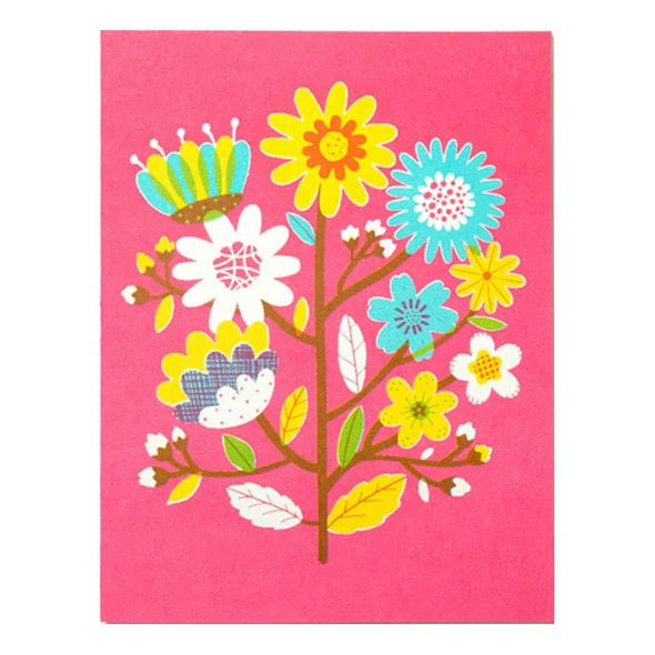 Happy Flowers Card by Boyoun Kim