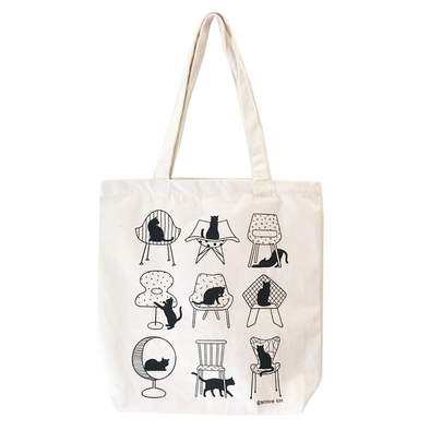 Cats & Chairs Tote by Boyoun Kim