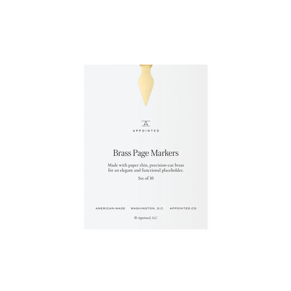 Brass Page Markers by Appointed