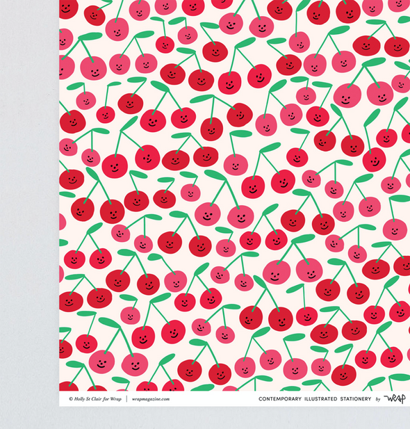 Cherries Wrapping Paper Single Sheet by Wrap
