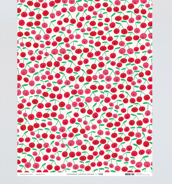 Cherries Wrapping Paper Single Sheet by Wrap