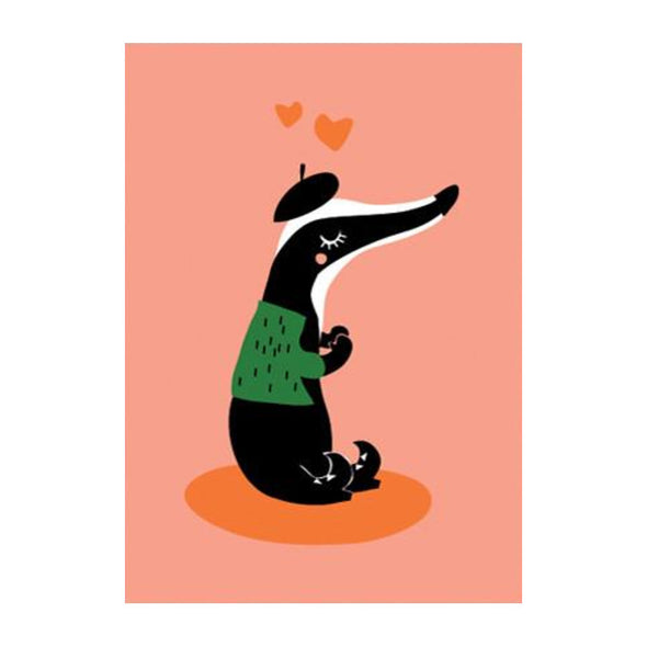 Darling Clementine Badger Postcard by 1973