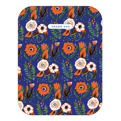 Folk Floral Thank You Card by Egg Press