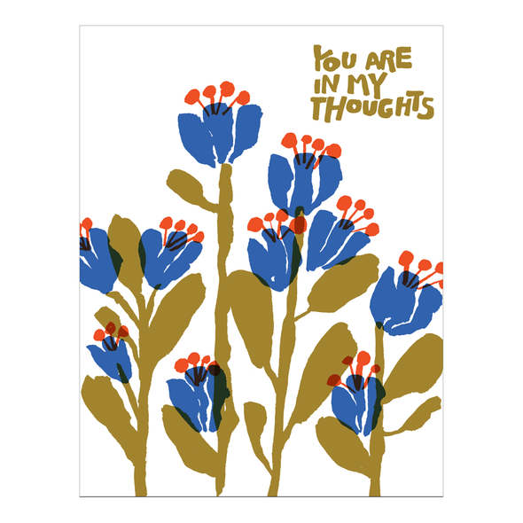 In My Thoughts Flowers Card by Egg Press