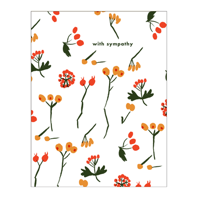 Berry Sympathy Card by Egg Press
