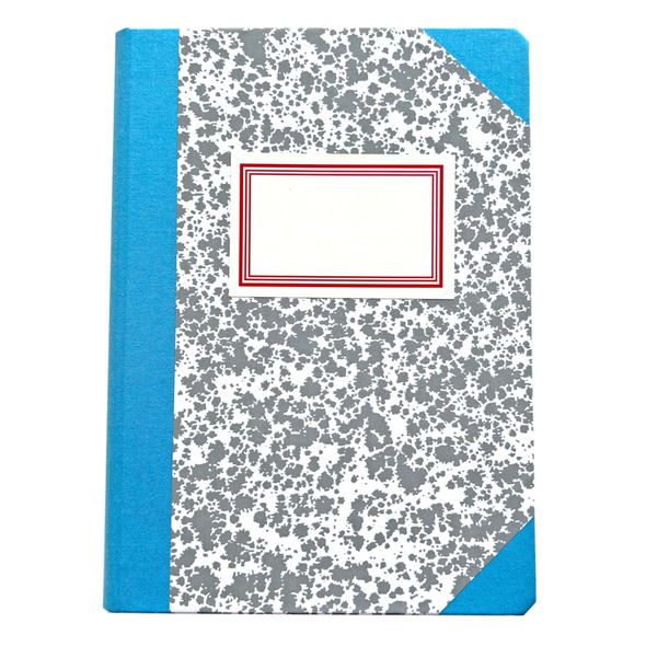 Exclusive Large Gray Light Blue Notebook by Emilio Braga