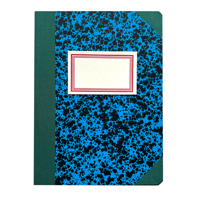 Custom Large Cyan Notebook by Emilio Braga