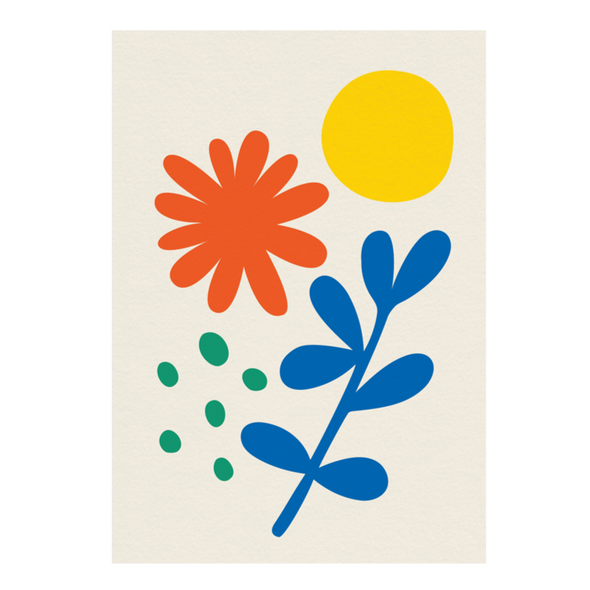 Flower and Sun Card by Graphic Factory