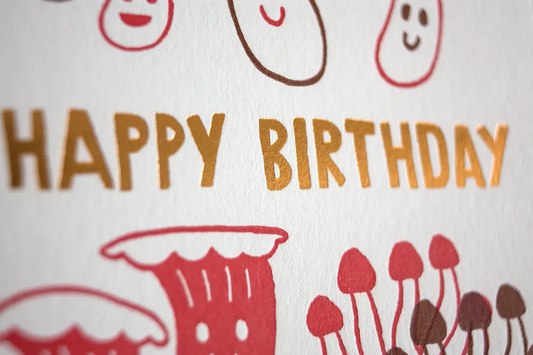 Birthday Mushrooms Card by Fugu Fugu