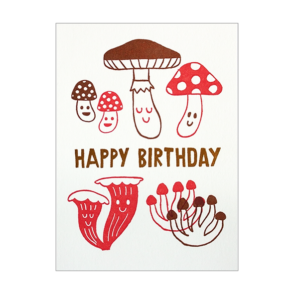 Birthday Mushrooms Card by Fugu Fugu