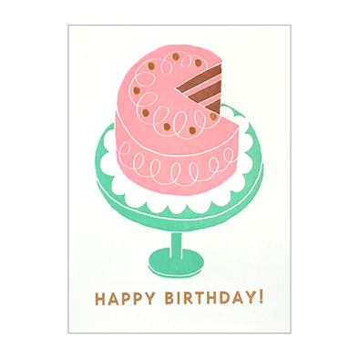 Pink Frosted Birthday Cake Card by Fugu Fugu
