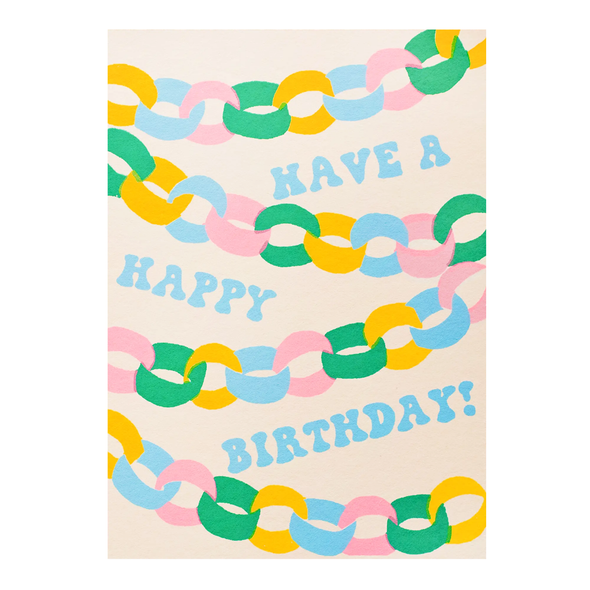Birthday Paper Chain Card by Alphabet Studios