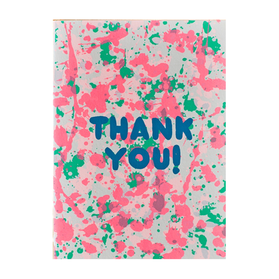 Thank You Splatter Neon Card by Gold Teeth Brooklyn