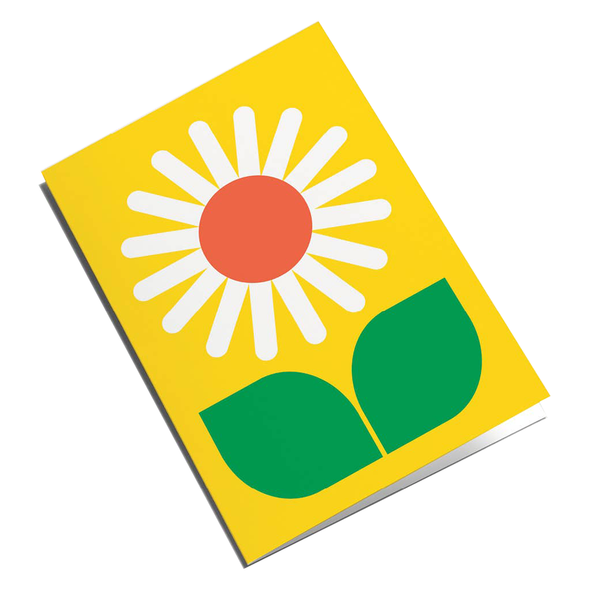 Flower Yellow Card by Graphic Factory