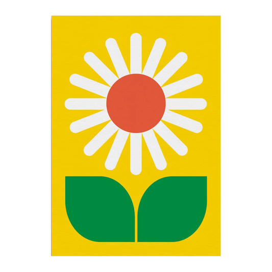Flower Yellow Card by Graphic Factory