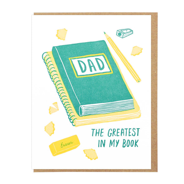 Greatest Dad in My Book Card by Lucky Horse Press