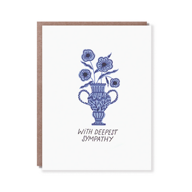 Floral Urn Deepest Sympathy Card by Hello Lucky