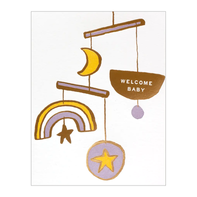 Welcome Baby Mobile Card by Hammerpress