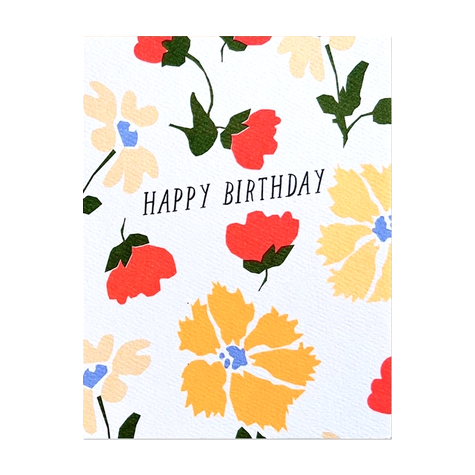 Happy Birthday Bright Garden Card by Hartland
