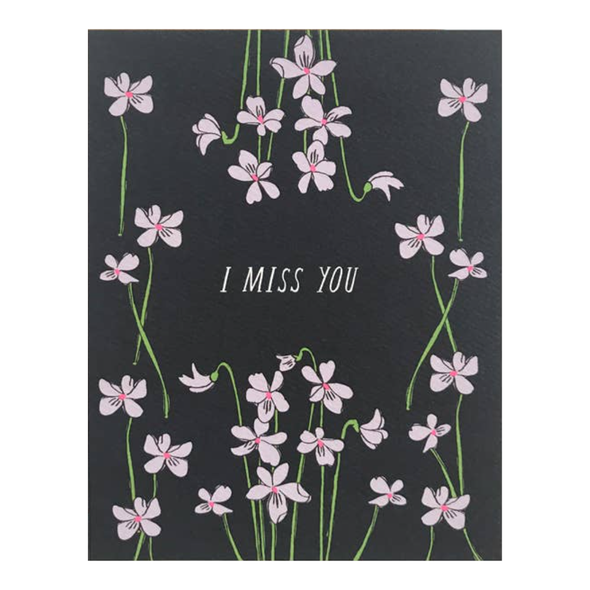 I Miss You Violets Card by Hartland