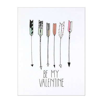 Be My Valentine Arrows Card by Hartland Brooklyn