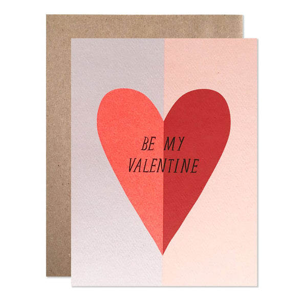 Be My Valentine Large Heart Card by Hartland Brooklyn