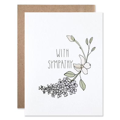 With Sympathy Lilacs Card by Hartland Brooklyn