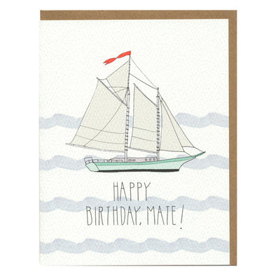 Happy Birthday Mate Card by Hartland Brooklyn