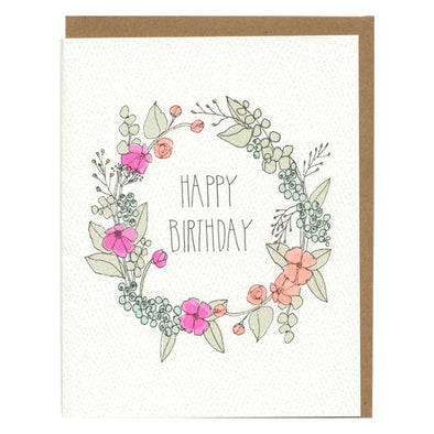 Birthday Wreath Card by Hartland Brooklyn