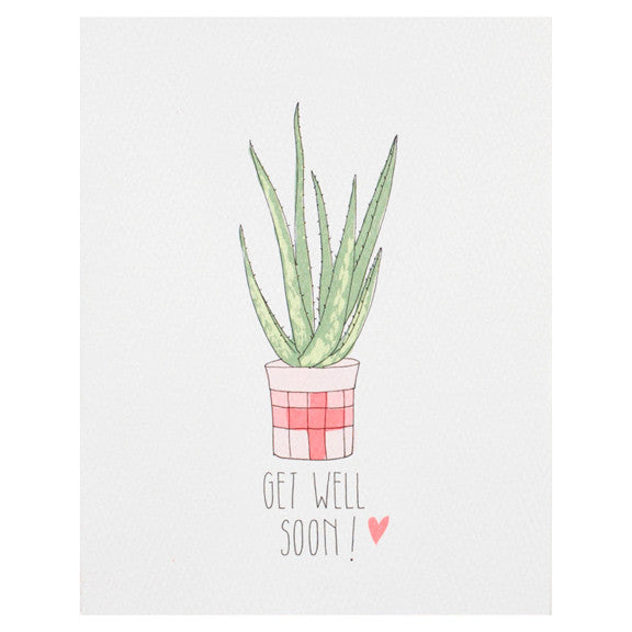 Get Well Soon Aloe Card by Hartland Brooklyn