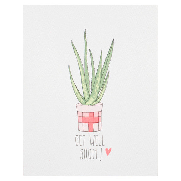 Get Well Soon Aloe Card by Hartland Brooklyn